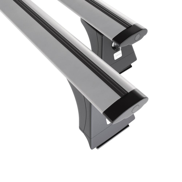 Suporte de tejadilho compatível com Volvo XC60 SUV (2008-2017) - bagageiro prata - mala de teto - rack de barras - barras integradas - Alumínio