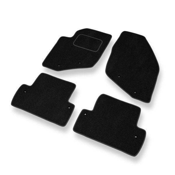 Tapetes de veludo para carros Volvo S60 I Sedan (2000-2009) - Tapetes para carros preta