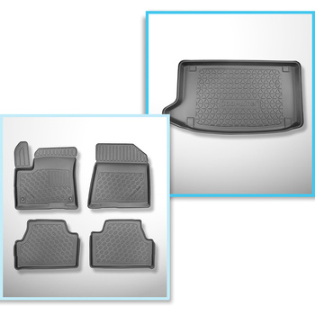Conjunto de tapetes de bagageira e tapetes de carro feitos sob medida para Kia e