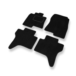 Tapetes de veludo para carros Mitsubishi Pajero III SUV (1999-2006) 5 portas - Tapetes para carros preta