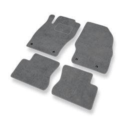 Tapetes de veludo para carros Opel Corsa D Hatchback (2006-2014) - Tapetes para carros cinza
