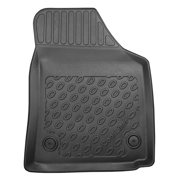 Conjunto de tapetes de bagageira e tapetes de carro feitos sob medida para Volkswagen Touran I 1T Minivan (09.2010-08.2015) - 7 lugares; terceira fileira inclinada