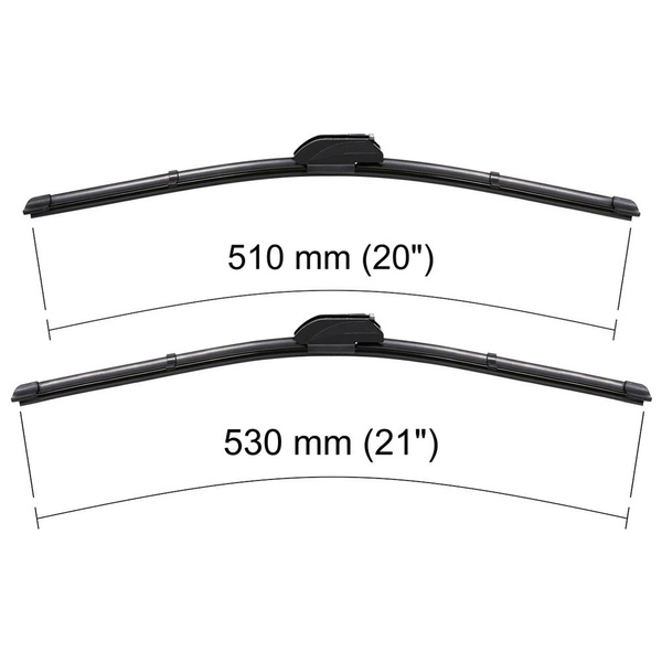 Escovas limpa-vidros para pára-brisas para Volkswagen Caravelle T4 Van (09.1990-06.2003) - planas