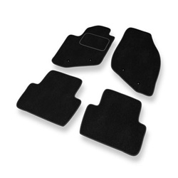 Tapetes de veludo para carros Volvo V70 II Combo (2000-2007) - Tapetes para carros preta