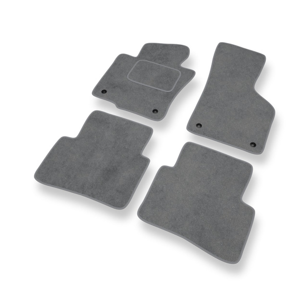 Tapetes de veludo para carros Volkswagen Passat B7 Sedan, Variant (2010-2014) - Tapetes para carros cinza