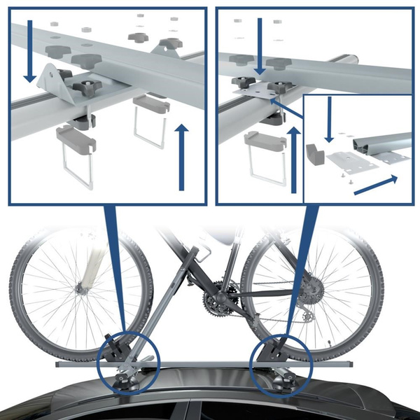 Porta-bicicletas de tejadilho feito de alumínio - 4xM-17