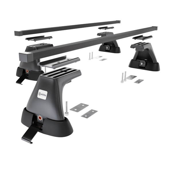 Suporte de tejadilho compatível com Citroen Xsara Picasso Minivan (2000-2006) - bagageiro preto - mala de teto - rack de barras - pontos de montagem - Aço