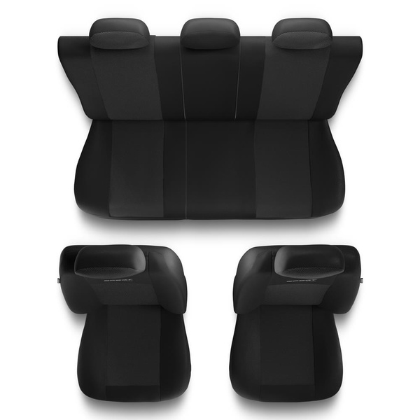 Capas de carro universais para Volkswagen Amarok I, II (2010-....) - cinza escuro
