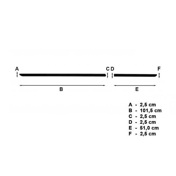 Fitas laterais compatíveis com Volkswagen up! Hatchback (5 portas) - (2011-....)
