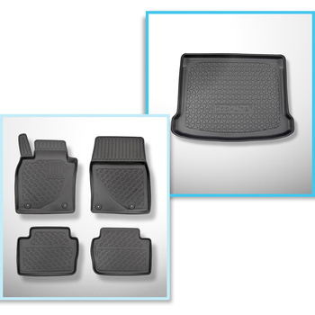 Conjunto de tapetes de bagageira e tapetes de carro feitos sob medida para Mazda