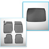 Conjunto de tapetes de bagageira e tapetes de carro feitos sob medida para Peugeot 2008 II SUV (01.2020-....) - parte superior do porta-malas; base móvel na posição mais alta; não para versões elétricas e híbridas
