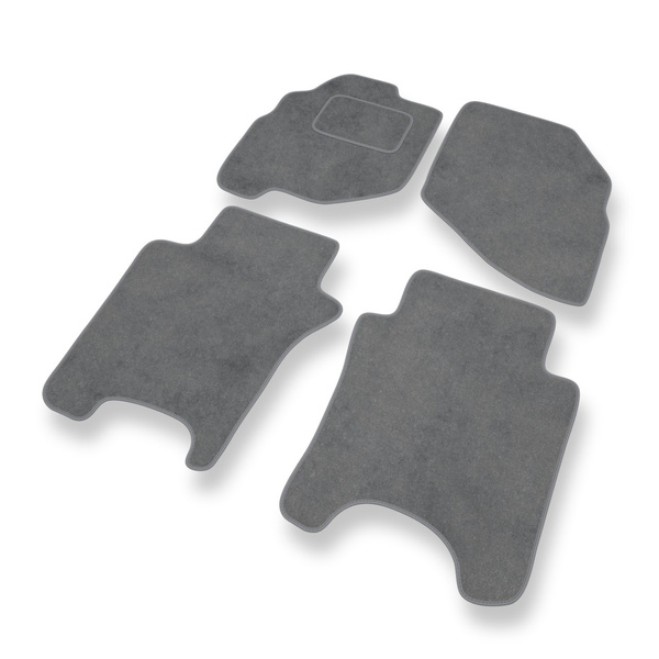 Tapetes de veludo para carros Honda City IV Sedan (2002-2008) - Tapetes para carros cinza