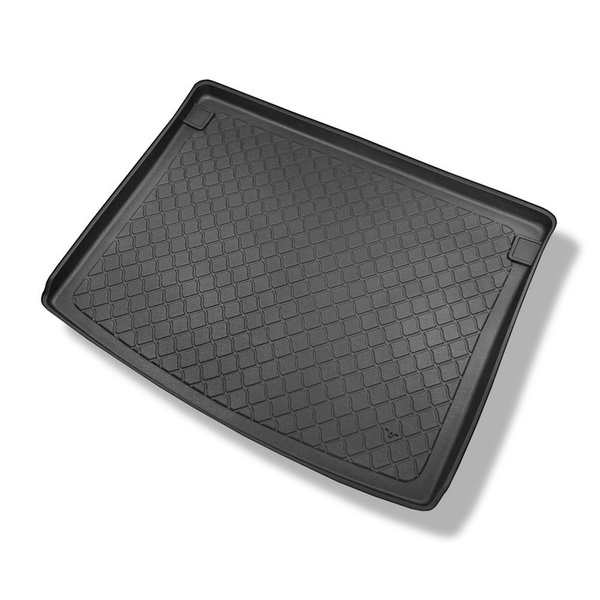 Conjunto de tapetes de bagageira e tapetes de carro feitos sob medida para Volkswagen Caddy Startline Combo (2004-10.2020) - 5 lugares; chapa de metal nas paredes laterais do porta-malas