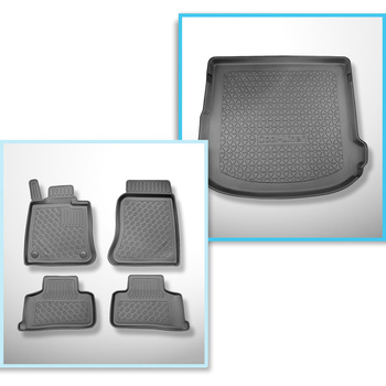 Conjunto de tapetes de bagageira e tapetes de carro feitos sob medida para Merce