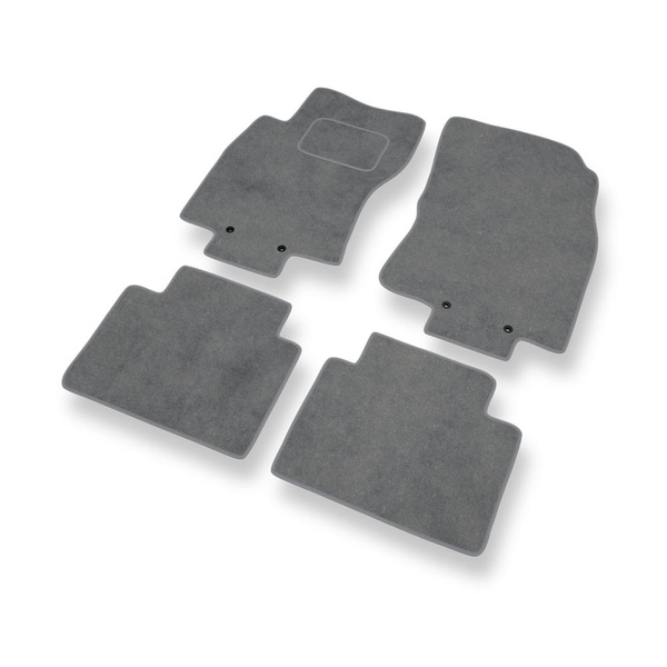 Tapetes de veludo para carros Nissan X-trail III SUV (2013-2022) - Tapetes para carros cinza