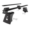 Suporte de tejadilho compatível com Suzuki Across SUV (2021-....) - bagageiro preto - mala de teto - rack de barras - barras integradas - Alumínio