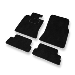 Tapetes de veludo para carros Mini Cabrio II Convertível (2009-2015) - Tapetes para carros preta