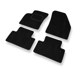 Tapetes de veludo para carros Volvo V50 I Combo (2004-2012) - Tapetes para carros preta