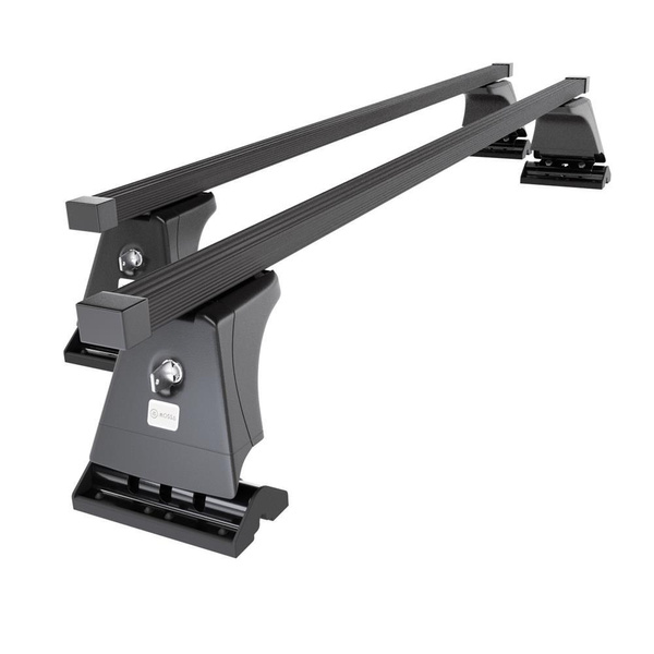 Suporte de tejadilho compatível com Mercedes-Benz Classe S W221 Limusine (2006-2013) - bagageiro preto - mala de teto - rack de barras - pontos de montagem - Aço