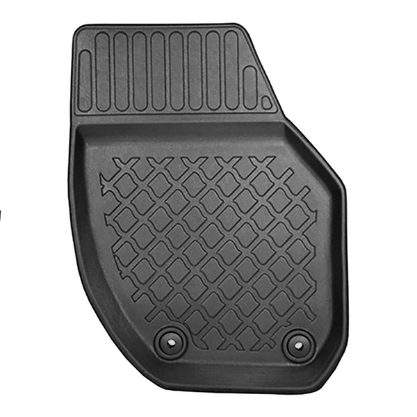 Conjunto de tapetes de bagageira e tapetes de carro feitos sob medida para Volvo V40 II Hatchback (07.2012-07.2019) - parte superior do porta-malas; para carros com base dupla no porta-malas