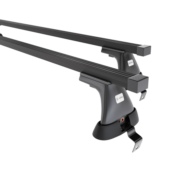 Suporte de tejadilho compatível com Volvo S90 II Sedan (2016-....) - bagageiro preto - mala de teto - rack de barras - sem elementos de montagem - Aço