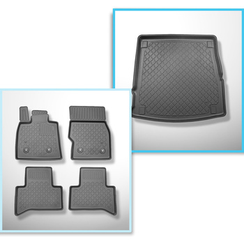 Conjunto de tapetes de bagageira e tapetes de carro feitos sob medida para Alfa 