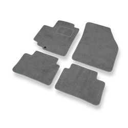 Tapetes de veludo para carros Nissan Pixo Hatchback (2008-2013) - Tapetes para carros cinza
