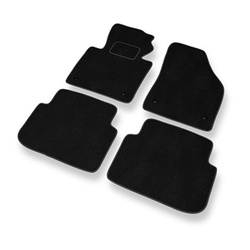 Tapetes de veludo para carros Volkswagen Touran I, II Minivan (2003-2015) - Tapetes para carros preta