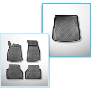 Conjunto de tapetes de bagageira e tapetes de carro feitos sob medida para Audi 