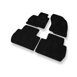 Tapetes de veludo para carros Mitsubishi Outlander III SUV (2012-2021) - Tapetes para carros preta
