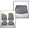 Conjunto de tapetes de bagageira e tapetes de carro feitos sob medida para DS 4 E-Tense Plug-in Hybrid Hatchback (11.2021-....) - também para E-Tense Plug-in Hybrid; não para a versão elétrica