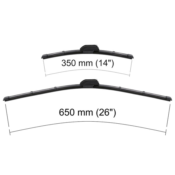 Escovas limpa-vidros para pára-brisas para Hyundai Elantra V Coupé, Liftback, Sedan (02.2011-2016) - planas