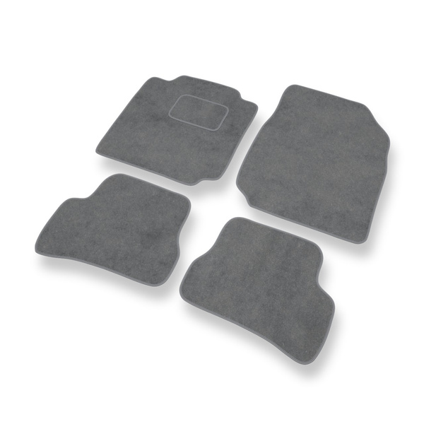 Tapetes de veludo para carros Nissan Micra III Hatchback, Convertível (2002-2010) - Tapetes para carros cinza