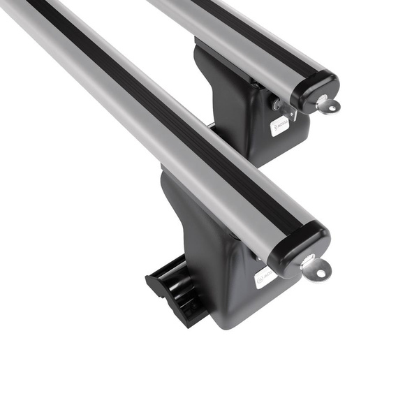 Suporte de tejadilho compatível com Volkswagen California T5 Van (2003-2009) - bagageiro prata - mala de teto - rack de barras - Perfil T - Alumínio