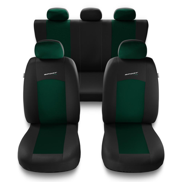 Capas de carro universais para Fiat 500 (2007-....) - verde