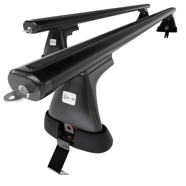 Suporte de tejadilho compatível com Peugeot 508 Sedan (2011-2019) - bagageiro preto - mala de teto - rack de barras - sem elementos de montagem - Alumínio