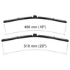 Escovas limpa-vidros para pára-brisas para Mini Countryman R60 SUV (09.2010-2015) - planas