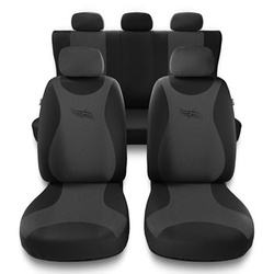 Capas de carro universais para Seat Leon I, II, III (1999-2019) - cinza escuro