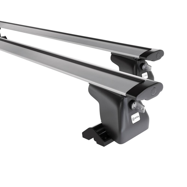 Suporte de tejadilho compatível com Citroen C8 Minivan (2002-2010) - bagageiro prata - mala de teto - rack de barras - Perfil T - Alumínio