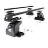 Suporte de tejadilho compatível com Dodge Grand Caravan Van (2006-2007) - bagageiro preto - mala de teto - rack de barras - Perfil T - Aço