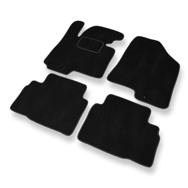 Tapetes de veludo para carros Kia Sportage III SUV (2010-2016) - Tapetes para carros preta