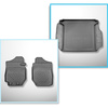 Conjunto de tapetes de bagageira e tapetes de carro feitos sob medida para Suzuki Jimny II GJ Pro SUV (2021-....) - dois lugares; também na versão Pro; com transmissão manual