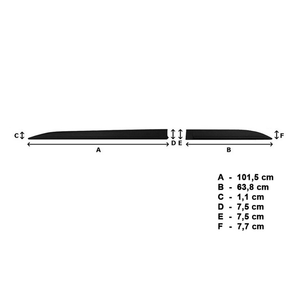 Fitas laterais compatíveis com Volkswagen Tiguan SUV (2021-....)