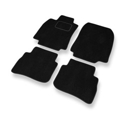 Tapetes de veludo para carros Nissan Tiida I C11 Hatchback, Sedan (2004-2012) - Tapetes para carros preta