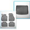 Conjunto de tapetes de bagageira e tapetes de carro feitos sob medida para BMW Série 2 U06 Active Tourer (11.2021-....) - banco deslizante traseiro (traseira - frente)