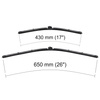 Escovas limpa-vidros para pára-brisas para Ford Focus II Hatchback, Combo, Sedan (07.2004-12.2011) - planas