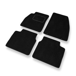 Tapetes de veludo para carros Saab 9-5 II Sedan, SportCombi (2010-2012) - Tapetes para carros preta