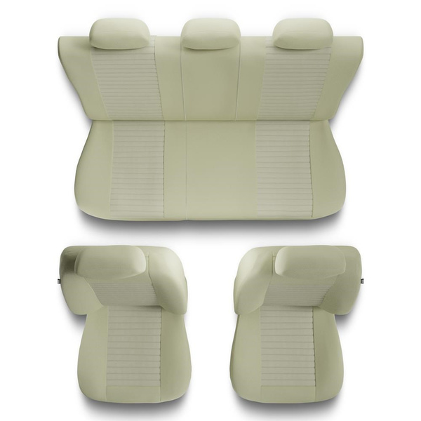 Capas de carro universais para Fiat Doblo I, II, III, IV, V (2000-....) - Tipo 1 (bege)