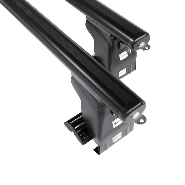 Suporte de tejadilho compatível com Chevrolet Evanda Sedan (2003-2006) - bagageiro preto - mala de teto - rack de barras - sem elementos de montagem - Alumínio