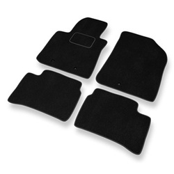 Tapetes de veludo para carros Hyundai i10 II Hatchback (2012-2019) - Tapetes para carros preta